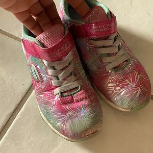 Skechers Skech-Air Pink Aqua w/Pink Glitter Strap